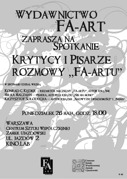 afisz spotkania Warszawa 26 maja 2008